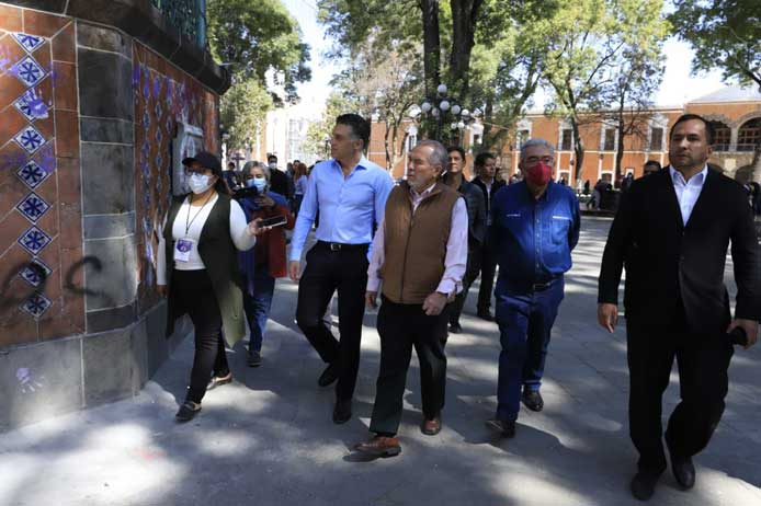 Presentan autoridades denuncias por daos al Centro Histrico de Tlaxcala
