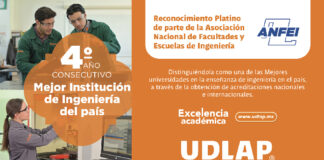 La Escuela de Ingeniería de la UDLAP recibió el reconocimiento Platino de la ANFEI