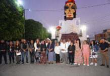 Inicia la festividad de Día de Muertos en Amozoc con la primera Catrina y Tapete Monumental
