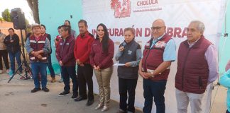 Entrega Tonantzin Fernández rehabilitación de drenaje en San Cristóbal Tepontla