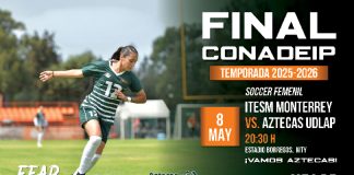 Las Aztecas UDLAP van por el título nacional de soccer de CONADEIP en Monterrey