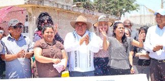 Severiano de la Rosa continúa entregando obras en beneficio de Amozoc