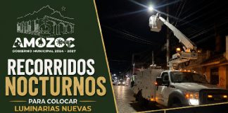En Amozoc colocan luminarias nuevas y reparan otras para brindar mayor seguridad