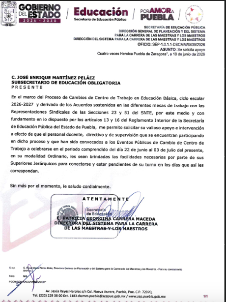 El proceso de cambio de centro de trabajo ciclo escolar jpg