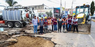 A tiende ayuntamiento de San Pedro Cholula el colapso de un colector pluvial