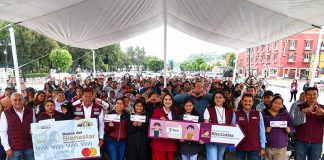 Claudia Sheinbaum y Tonantzin Fernández trabajan en sinergia por la educación de las y los niños cholultecas