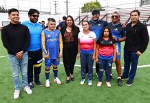Gobierno de San Pedro Cholula, realiza experiencia de fútbol con personas con discapacidad visual