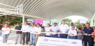 Recuperan gobierno federal y estatal escuelas afectadas por lluvias en Pantepec