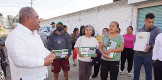 Continúa Severiano de la Rosa fortaleciendo la seguridad con alarmas vecinales y mejor iluminación en Amozoc