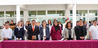 Tras firma de convenio, entrega Tonantzin Fernández becas UDLAP a jóvenes cholultecas