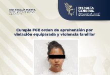 Cumple FGE orden de aprehensión por violación equiparada y violencia familiar