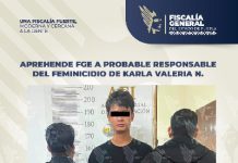 Aprehende FGE a probable responsable del feminicidio de Karla Valeria N.A