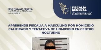Aprehende Fiscalía a Gabriel N., alias «El Tato», por homicidio calificado y tentativa de homicidio en centro nocturno