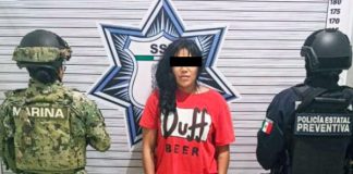 Detiene SSP a mujer en posesión de droga y cartuchos útiles