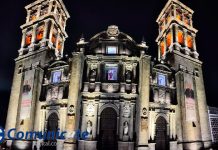 +FOTO Inauguran Pepe Chedraui y Arquidiócesis de Puebla nueva iluminación de la Catedral