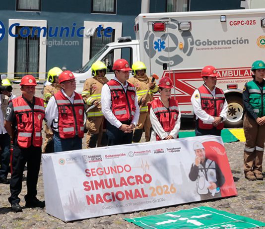 Puebla se suma al Simulacro Nacional 2026 y gobierno estatal fortalece capacidad preventiva