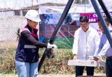 Destina Lupita Cuautle obra para mejorar la seguridad de preescolar en inspectoría Concepción La Cruz