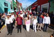 Encabeza Tonantzin Fernández el desfile del 16 de septiembre con más de 6 mil participantes
