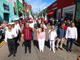 Encabeza Tonantzin Fernández el desfile del 16 de septiembre con más de 6 mil participantes