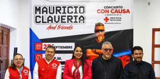 Suma Tonantzin Fernández a Mauricio Clavería a una causa en favor de la Cruz Roja Cholula