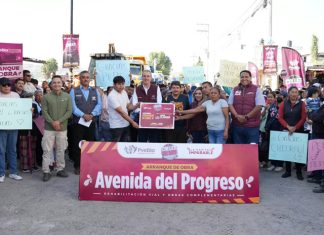 Realiza gobierno de Pepe Chedraui, trabajos de rehabilitación vial en San Francisco Totimehuacan