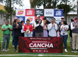Inaugura Pepe Chedraui y love.fútbol cancha de futbol 7 en el Deportivo Xonaca II