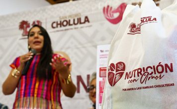 Tonantzin Fernández y DIF Municipal impulsan “Nutrición con Amor” para apoyar a 1,000 familias cholultecas