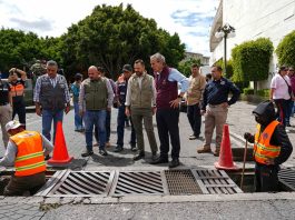 Supervisa Pepe Chedraui modernización del Sistema de Captación Pluvial en bulevar Héroes del 5 de Mayo