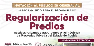 Brindarán asesoría en Amozoc sobre regularización de predios
