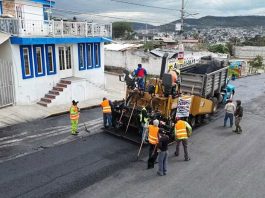 Severiano de la Rosa inicia relaminación de calles con ac-20 gestionado ante PEMEX