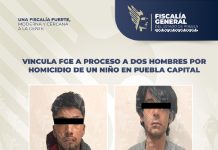 Vincula FGE a proceso a dos hombres por homicidio de un niño en Puebla capital