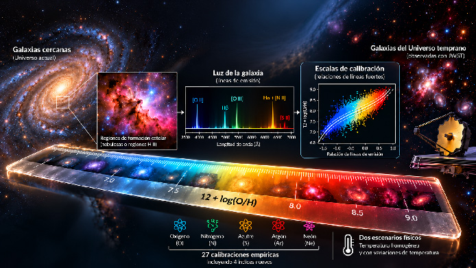 Astrónomos mexicanos redefinen las «reglas» para medir la composición química del Universo