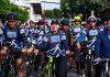 Promueve Lupita Cuautle el uso responsable de la bicicleta y la convivencia familiar en San Andrés Cholula